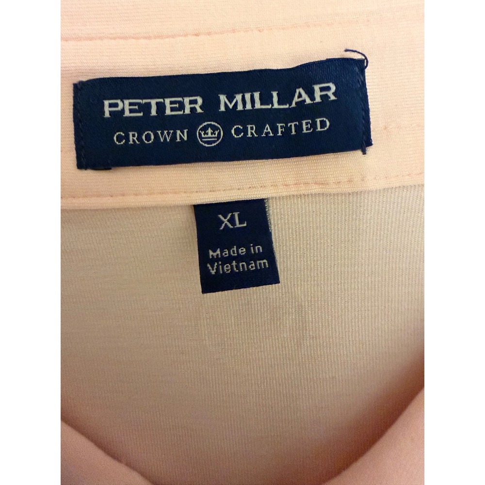 Peter Millar Crown Crafted Polo Shirt XL Mens Pink Tailored Fit MF20EK500S MROSE - Picture 4 of 9